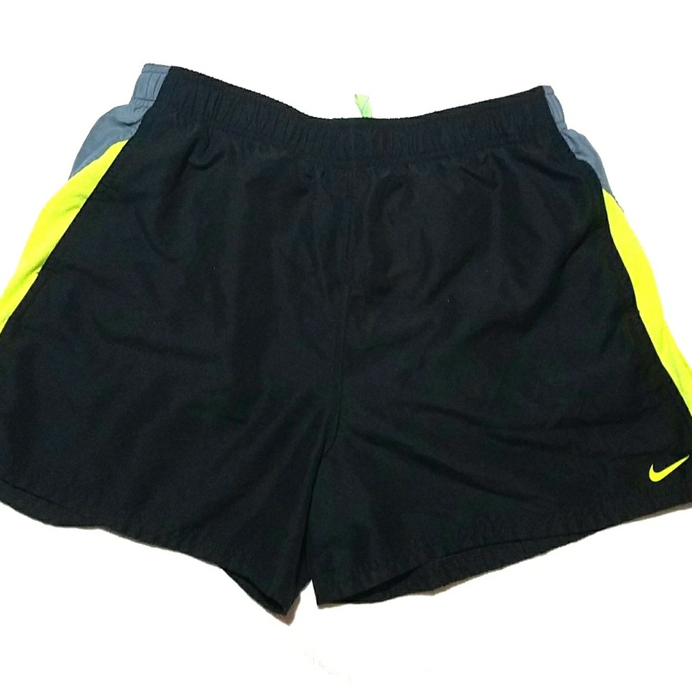 Nike swim board running shorts Neon and black